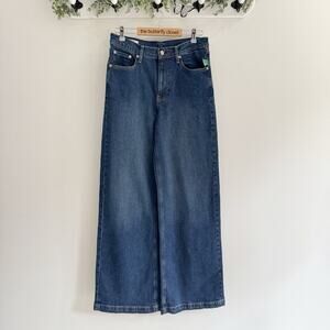 New Gap Is Mens High Rise Stride Wide Leg Crop Jeans Size 8 21-3164